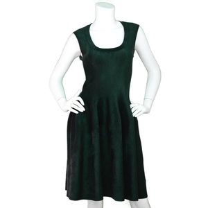 Azzedine Alaia Green Velvet Dress